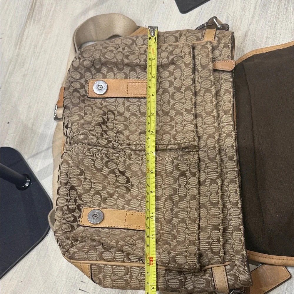 Coach Voyager Small C  Messenger/Crossbody Bag in Brown and Tan